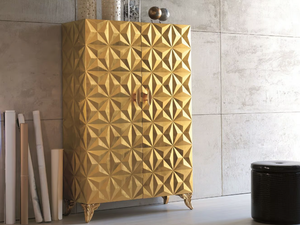 DIAMOND - Storage bathroom cabinet with doors _ Bizzotto Italia